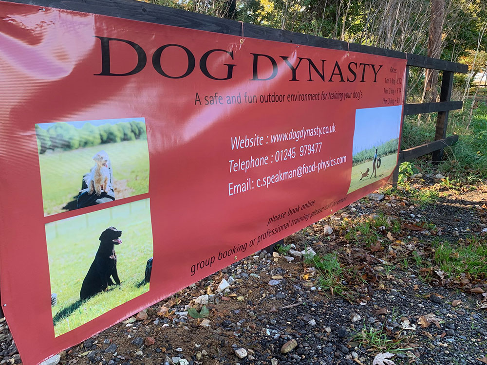 Dog Dynasty exercise field sign Dog Dynasty exercise field sign