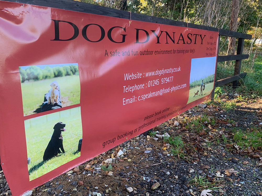 Dog Dynasty exercise field sign